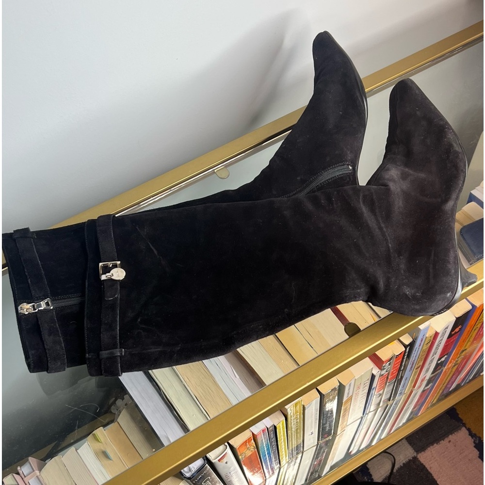Good condition Authentic PRADA Black Boots with mini .5” heels